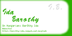 ida barothy business card
