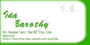 ida barothy business card